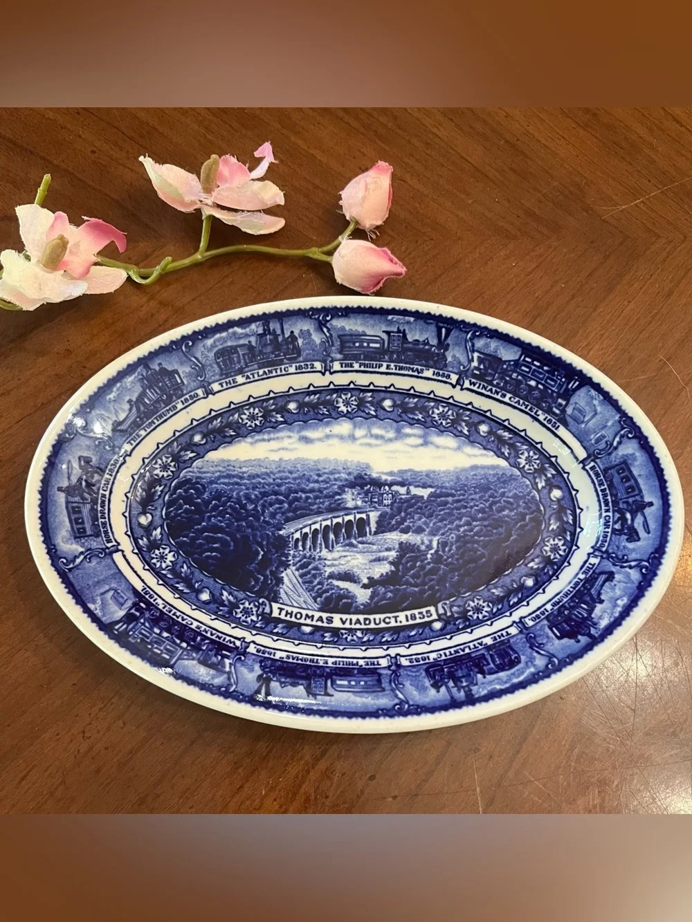 VTG B&O Railroad Centenary Dining Car China Oval Platter Scammell Lamberton 8.5